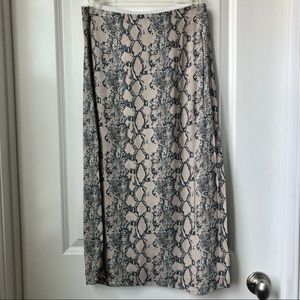 American Eagle Snakeskin Midi Skirt